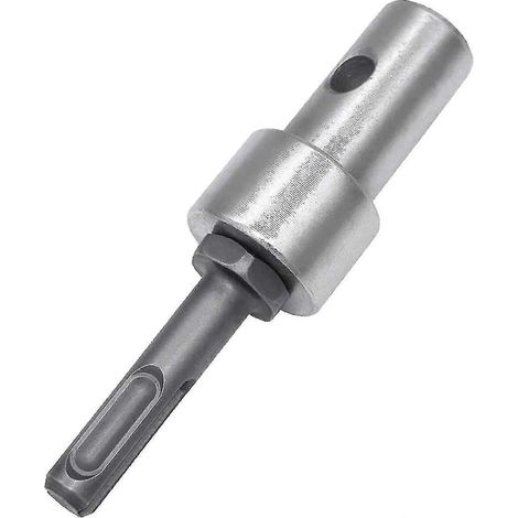 Adaptateur pour perceuse sans fil, tige ronde pour visseuse à percussion (couleur : argent + noir) (1 pièce) (1/5)