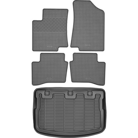 Kia Rio III Schrägheck (2011–2017) – SET: Gummifußmatten + Kofferraummatte (1/5)