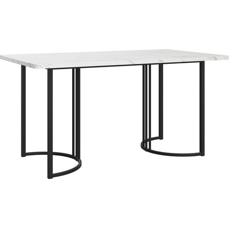 Conjunto de comedor de 4 sillas de terciopelo gris 140 x 80 x 75 cm MODENUIT (1/5)