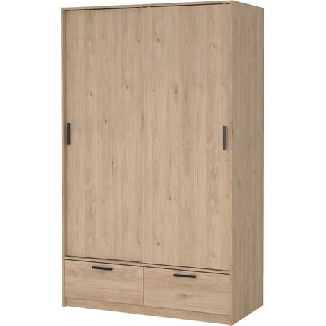 Line Kleiderschrank 2 Türen 2 Schubladen Nussbaum dekor. (1/5)
