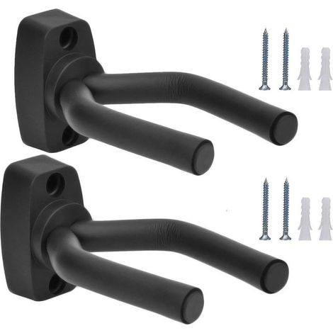 Universal Gitarre Haken Gitarrenständer Gitarre wand Halterung Wandhalterung Gitarre Wandhalter Akustikgitarre, klassische Gitarre, E-Gitarre, Bass, Ukulele, 2 Stück (1/4)