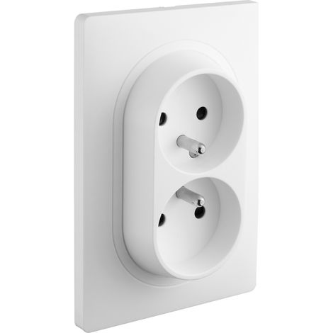 DEBFLEX - CALY DOUBLE PRISE 2P+T 1 POSTE BLANC