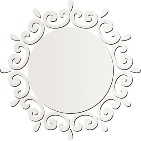 Autocollant miroir autocollant rond 27 cm - Décoration murale pour carrelage, portes, fenêtres, armoires, salon, chambre à coucher, dressing, cuisine, salle de sport, bureau (1/5)