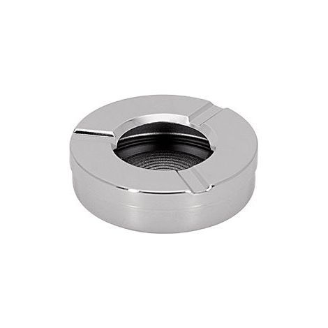 Cenicero de metal plateado de 9,5 cm (12697)