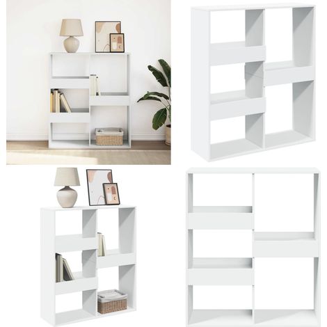 vidaXL Bibliothèque/Cloison de séparation blanc 100x33x115 cm (1/5)