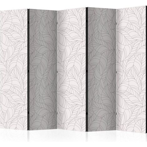 Paravent 5 Volets "Colourless Leaves" 172x225cm (1/2)