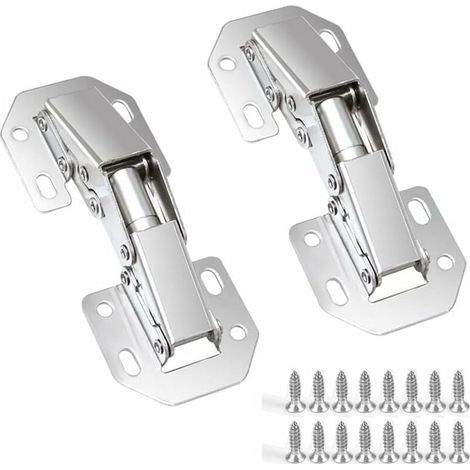 Charnières à Fermeture, 4pcs Charniere Porte Placard 90 Degré Charniere Invisible Meuble pour Porte Armoire Placard de Cuisine 77mm, (1/5)