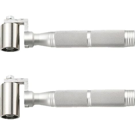 Lot de 2 rouleaux de papier peint bidirectionnel en acier pour une application lisse, coutures serrées, finition plate, rouleau de fond en acier inoxydable (1/5)