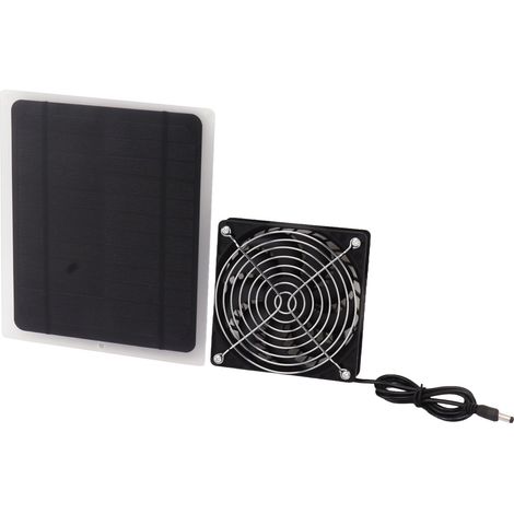 Kit panneau solaire ventilateur 10W imperméable mural extérieur pour poulailler serre abri (1/5)