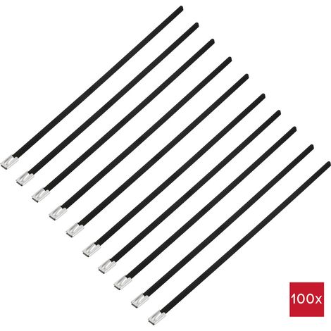TRU COMPONENTS TC-12647592  Stahlkabelbinder 200 mm 4.6 mm AISI 304 mit Beschichtung 100 St.