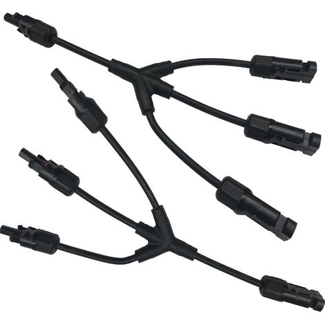 Panneau Solaire câble Adaptateur Y Branche connecteur 3 Y Solaire connecteur de câble (F/F/F/M et M/M/M/F)