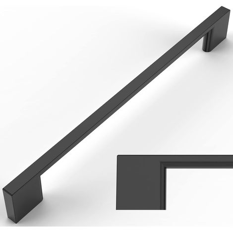 Poignee de Meuble Cuisine Noir 320mm Alliage de zinc Poignées Meubles avec Vis, pour Bureaux, Tiroirs, Armoires, Placard (1/4)