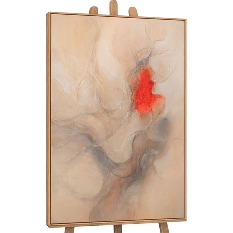 Gemälde Echo der Flammen Rahmen Eichefarben 120x80 cm (1/5)