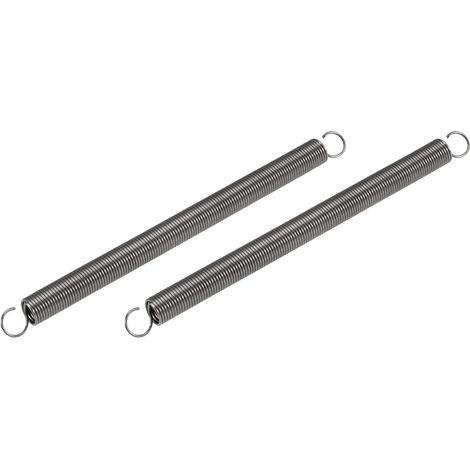 150mm Free L Double Hook Spring Pull Tension 2Pcs Black Metal Extension Coil Springs for Industrial Machinery (1/4)
