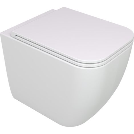Water Brio Filomuro senza brida (rimless) cm. 52,5x36 bianco