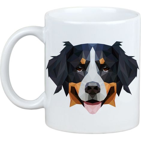 Tazza con foto e scritta "Cane da montagna bernese Art-Dog" (cane geometrico) (1/5)