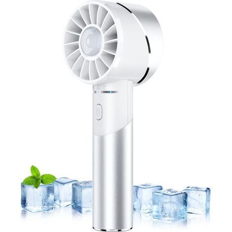 Ventilador de bolsillo, ventilador turbo portátil recargable por USB, mini ventilador personal con batería de 2600 mAh, pequeño ventilador de mano de bolsillo para viajes, camping y actividades al air