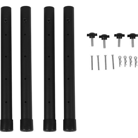 Tischbeinverlängerungen, 4 Stück, 44 cm lange Stahlerhöhungen für Klapp-, gerade und zusammengeklappte Tische (1/5)