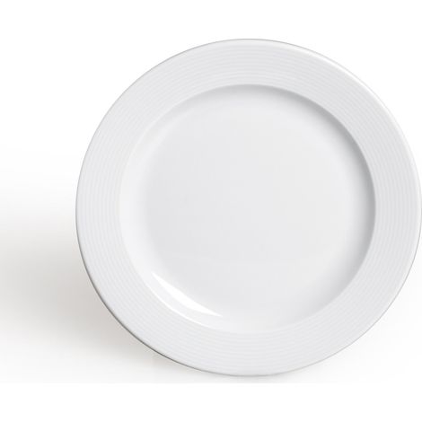 Assiette Dessert Porcelaine Blanc 19 x 19 x 2,5 cm