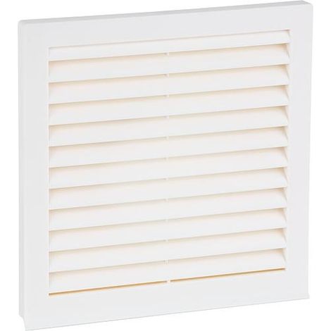 Grille d'aeration NW150 plastique blanc avec moustiquaire