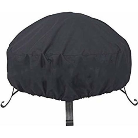 Housse De Protection Multi-Usage Pour Brasero Rond Noir étanche à La Poussière Avec Cordon De Serrage Pour Poêle (L : 92 X 31 Cm) (1/5)
