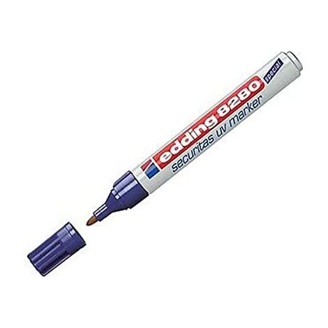 EDDING MARCADOR DE SEGURIDAD ULTRAVIOLETA PERMANENTE PUNTA REDONDA