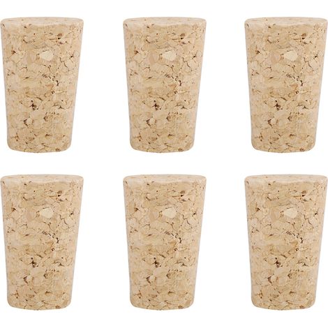 10 Bouchons en Liège Naturel pour Bouteille de Vin - Bouchons de Liège Classiques (22x17x35mm) (1/5)