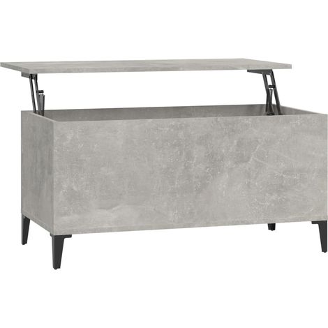 Table basse Gris béton 90x44,5x45 Bois d'ingénierie (1/5)