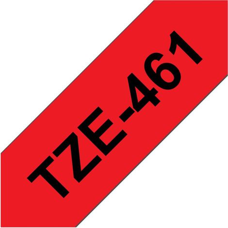 Brother TZE-461 ruban d'étiquette Noir sur rouge
