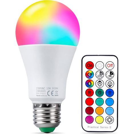 Lampadina Led Rgb 5w Luce Led Multicolor Telecomando Wireless Attacco E27 (1/5)