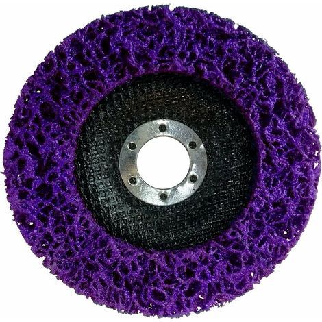 Lot de 10 disques de nettoyage et de décapage en nylon, pour meuleuse d'angle, diamètre : 100 mm, lilas (1/4)