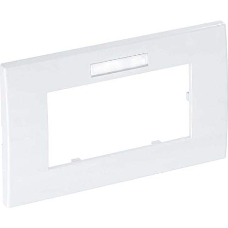 OBO Bettermann Marco de cobertura Modul 45, 2 veces 84x140mm Policarbonato blanco puro RAL 9010, 6119352