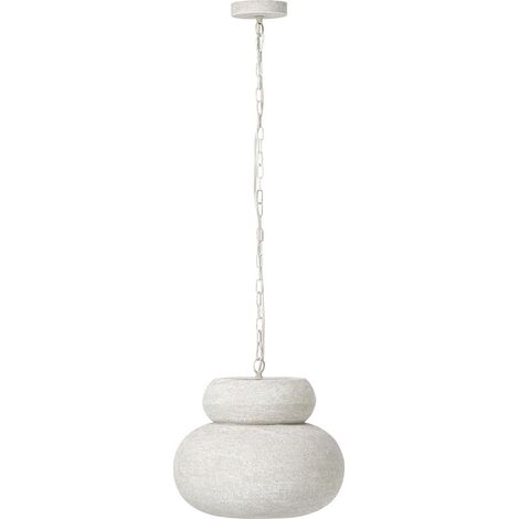 Lampe Suspension en Métal "Mats" 36cm Blanc (1/3)