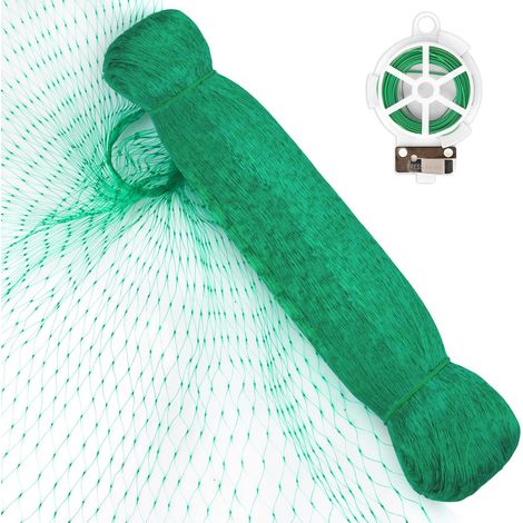 Filet de protection anti-oiseaux pour jardin, 4 x 10 mètres, réutilisable, corde résistante à la déchirure – protection des plantes (1/5)