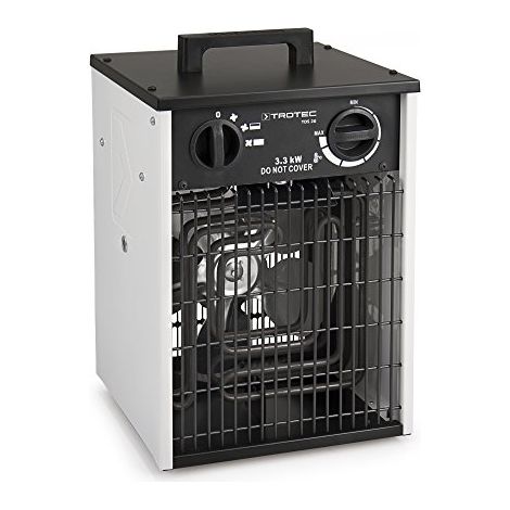 Trotec – Chauffage soufflant électrique 3,3 kW – Pour espaces clos sans ventilation – Débit d'air élevé – Protection anti-surchauffe et anti-basculement (1/4)