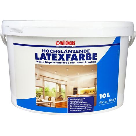 Wilckens Latexfarbe hochglänzend Weiß 10l 13490300110