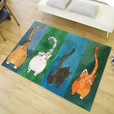 Fußmatte mit Katzenmuster, rutschfest, Willkommens-Teppichmatte für den Innen- und Außenbereich (S) (1/5)