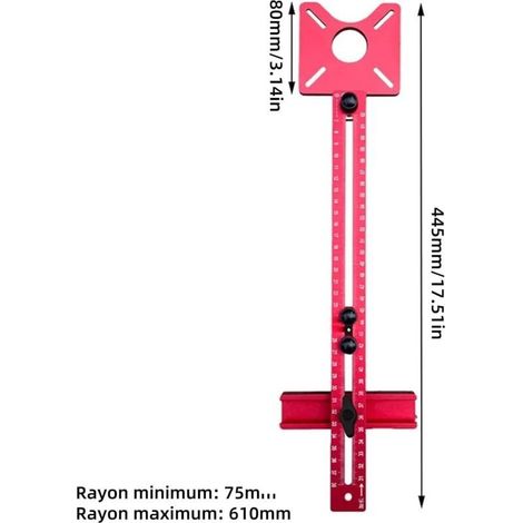 Gabarit Défonceuse 3 en 1, Gabarit Défonceuse à Bois Réglable, Guide Défonceuse à Bois pour Travaux de Menuiserie, Installation de Tiroirs et Armoires, Gabarit MFT pour Fraisage
