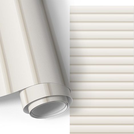 Klebefolie für Möbel - Möbelfolie - Selbstklebefolie - Küche folieren - Schrank folieren - Tischfolie - Cremefarbene Linien 50x100 cm