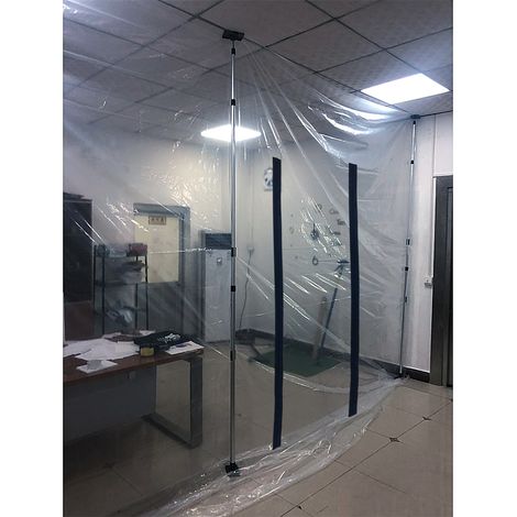 Staubschutzwand Folienwand Staubschutz Schmutzschleuse 4x10 m mit Reißverschluss
