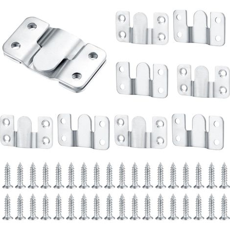 10 Pièces Support Montage Encastré Dissimulé, Supports Suspension Emboîtement Robuste, Matériel Suspension Mural Acier Inox Suspendu pour Photos (1/5)