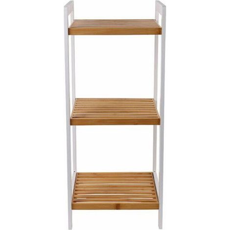 Étagère en bambou à 3 étages - coloris blanc (1/3)