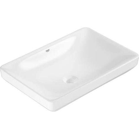 Grohe Euro Ceramic - Aufsatzwaschbecken 60x40 cm, mit Überlauf, ohne Hahnloch, alpinweiß 102434SH00 (1/5)