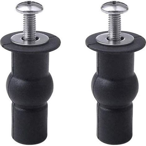 2 piezas Bisagras abatibles para inodoro, fijaciones de bisagras, tornillos extensibles de goma con orificio de fijación, adecuados para todos los inodoros (14 mm) (1/5)