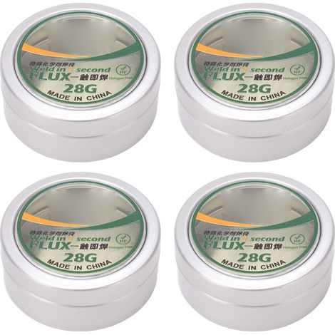 Pâte propre rafraîchissante pour pointes de soudure, 4 pièces, nettoyage efficace, fer désoxydant, étain 28g