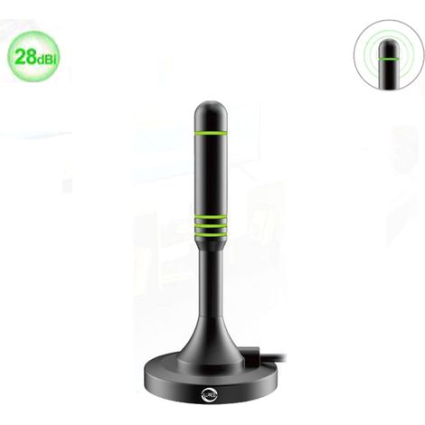 ANTENNA DIGITALE TERRESTRE PORTATILE BASE MAGNETICA DVB-T 28DB AUTO CAMPER CASA (1/2)