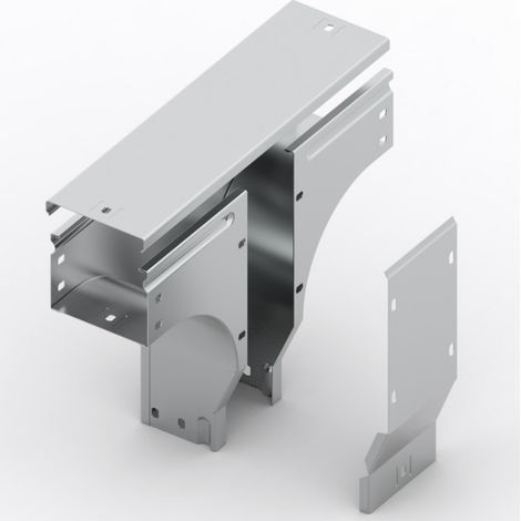 Derivazione A T In Discesa Sghemba 100X80 Zincata