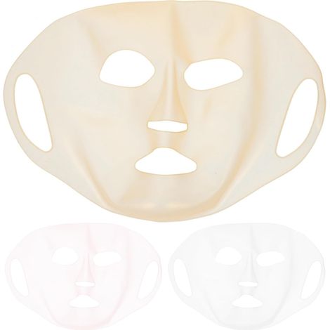 Mascherina in silicone riutilizzabile in 3 pezzi con elastici per le orecchie, effetto 3D (1/5)