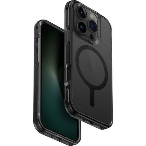 Funda de carga Magclick Uniq Combat para iPhone 16 Pro Max de 6,9 pulgadas, color negro/negro carbón. (1/5)