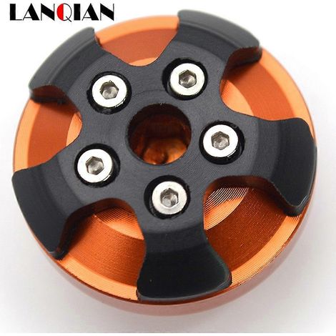 Passend für YAMAHA TMAX500 530 550 MT07 MT09 MT125 FZ16 FZ-S150 R15 M-S150 Motorrad CNC Motoröleinfülldeckel Kraftstofftankabdeckung (Orange) (1/5)